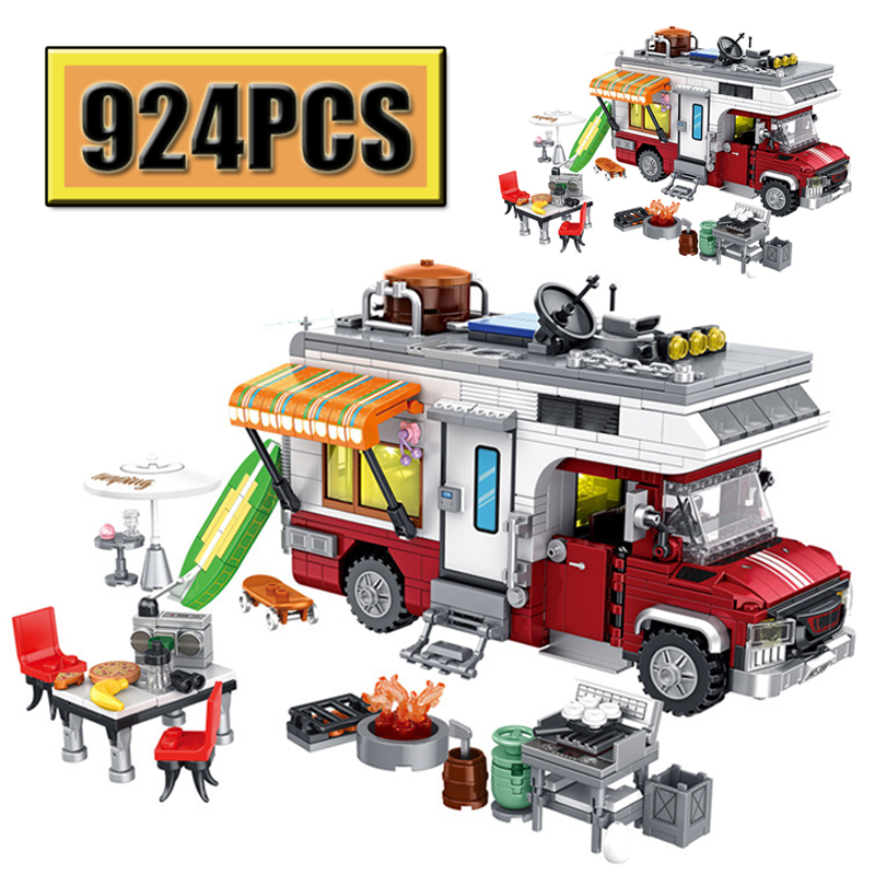 Camping Cooking Gifts - MOC 924PCS 시티 시리즈 캠핑카 레저