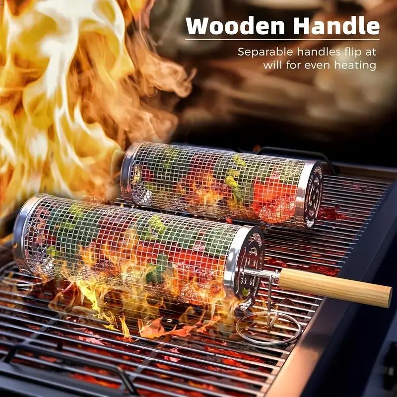 Camping Cooking Rack - 식품 등급 스테인리스 스틸 원형 회전