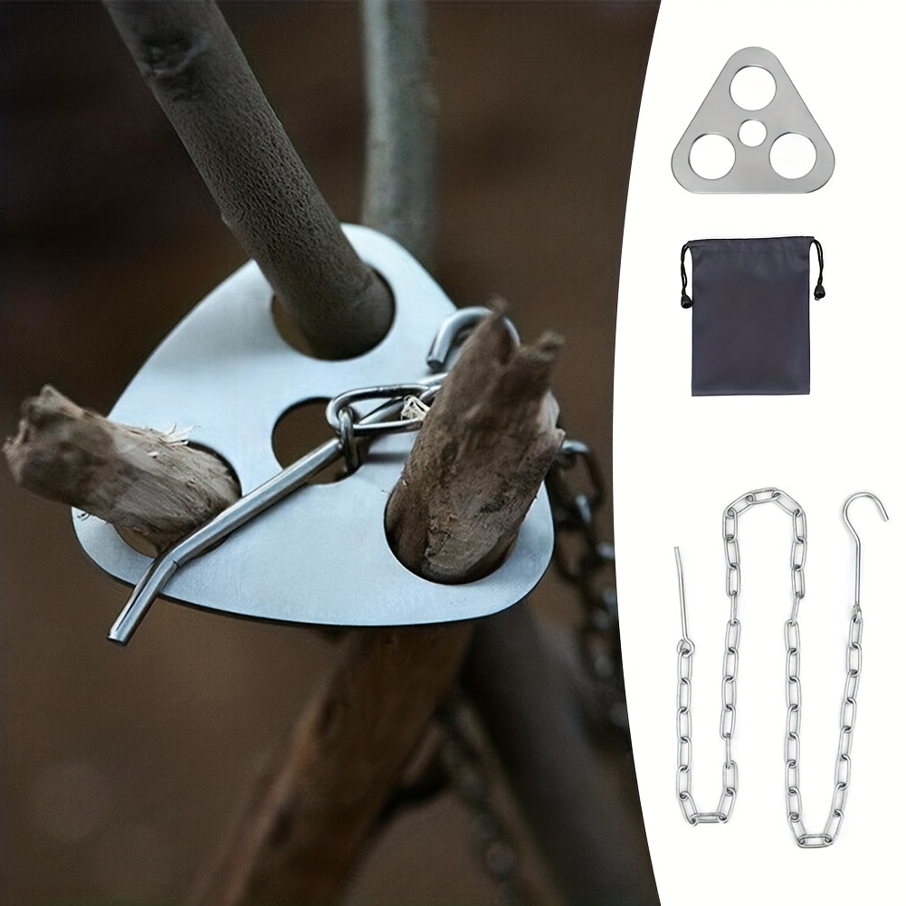 Camping Cooking Hanger - 휴대용 분리형 야외 바베큐 삼각대 교수형