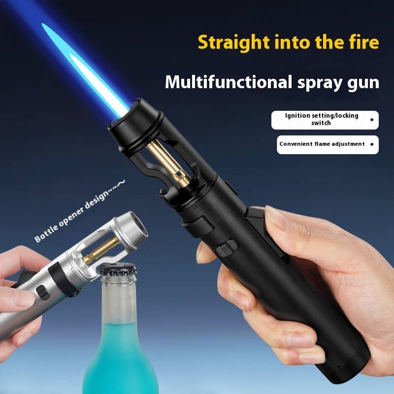 Camping Cooking Torch - 금속 방풍 제트 화염 라이터, 조절