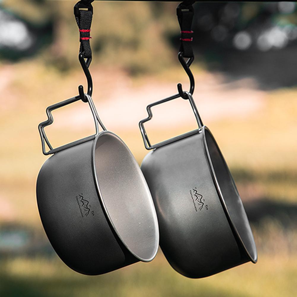 Camping Cooking Backpack - 초경량 티타늄 캠핑 냄비 15/10.5cm 휴대용