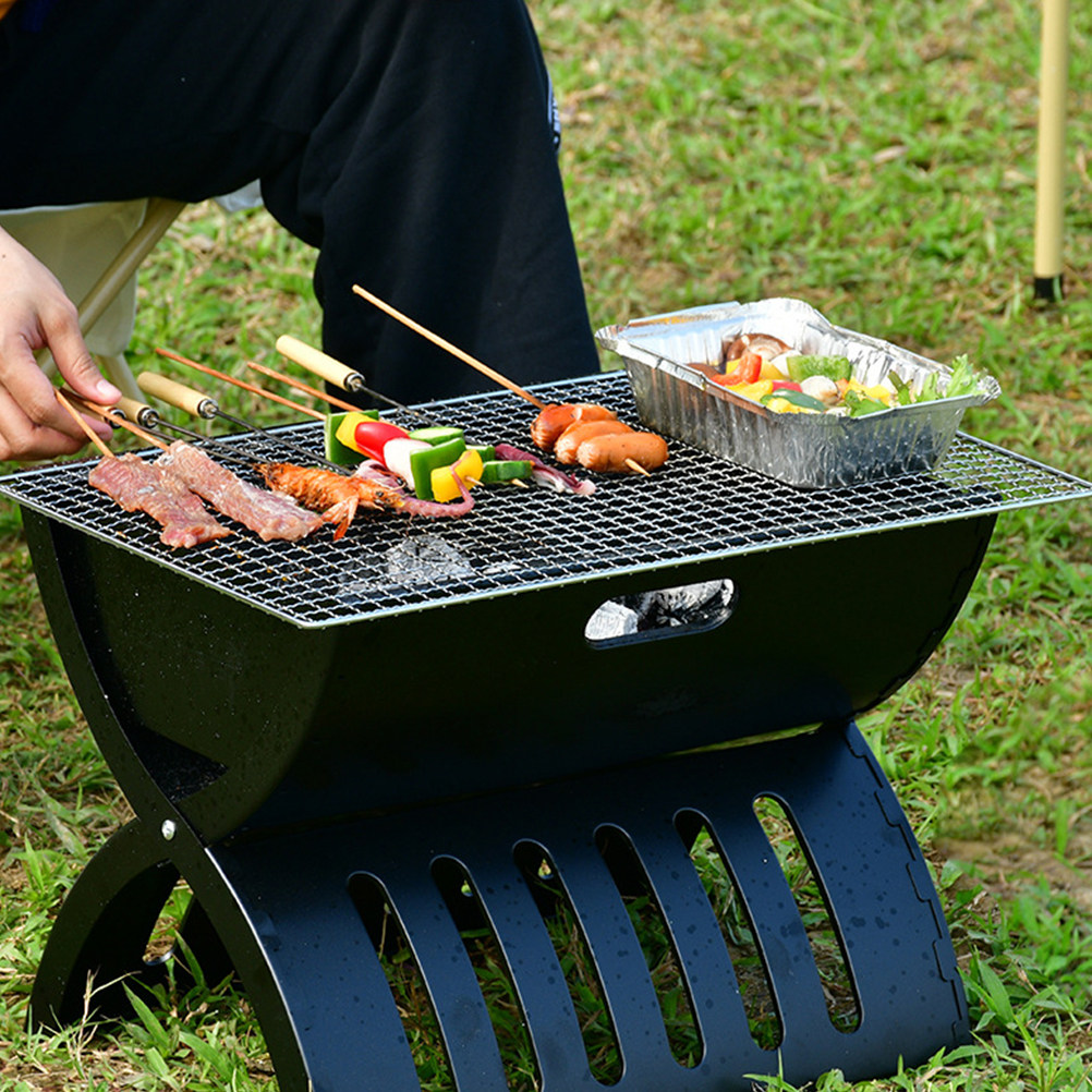 Camping Cooking Mesh - 2개입 스테인리스 스틸 바비큐 와이어 메쉬