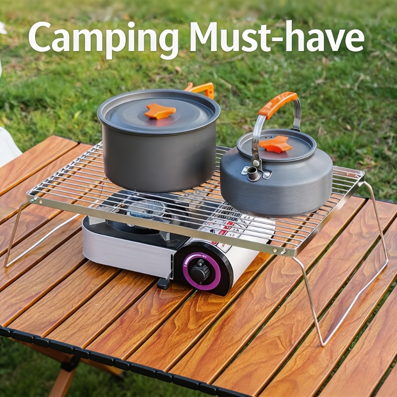 Camping Cooking Device - 휴대용 접이식 스테인리스 캠프파이어 스탠드 –