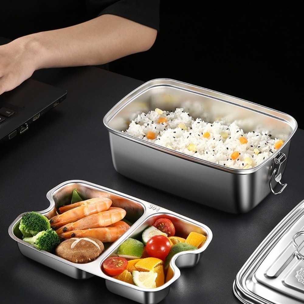 Camping Cooking Device - 이중층 스테인리스 도시락 분리형 누수 방지