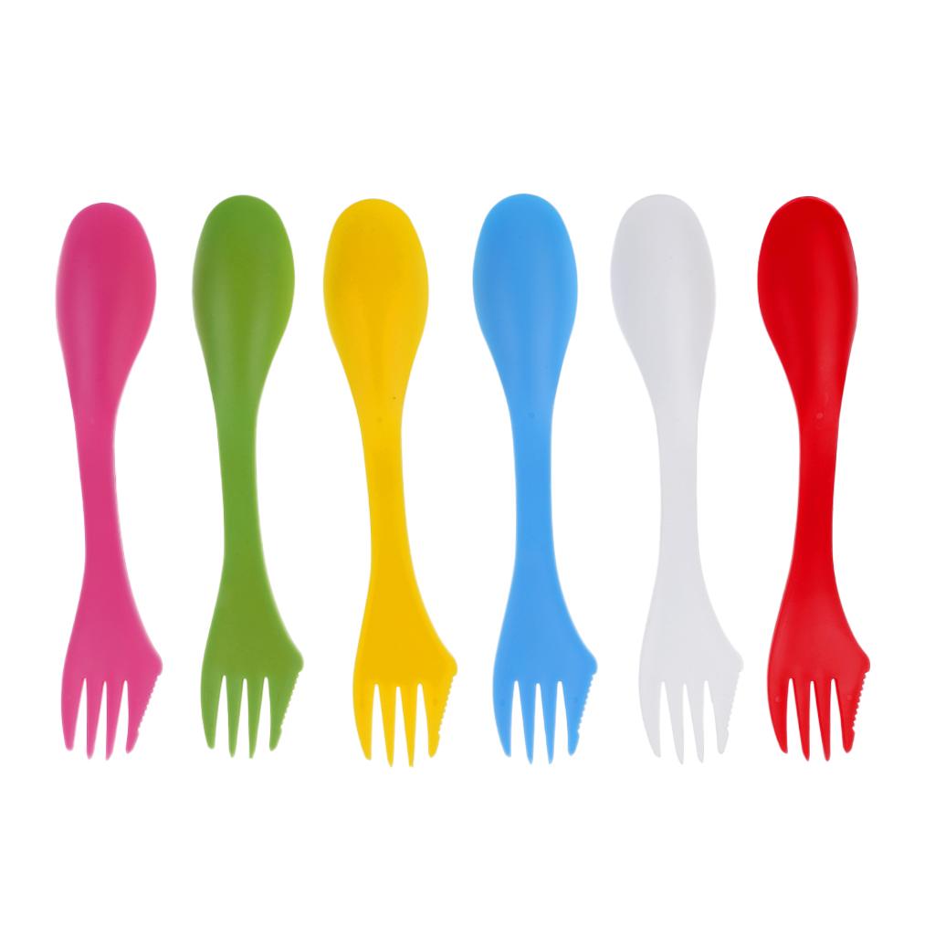 Camping Cooking And Eating Set - MagiDeal 6 개/세트 캠핑 용품 스포크