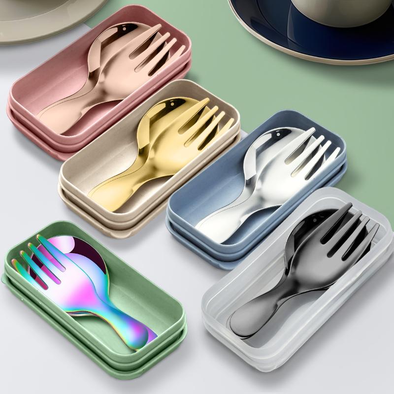 Camping Cooking And Eating Set - 스테인리스 스틸 휴대용 숟가락 포크 짧은
