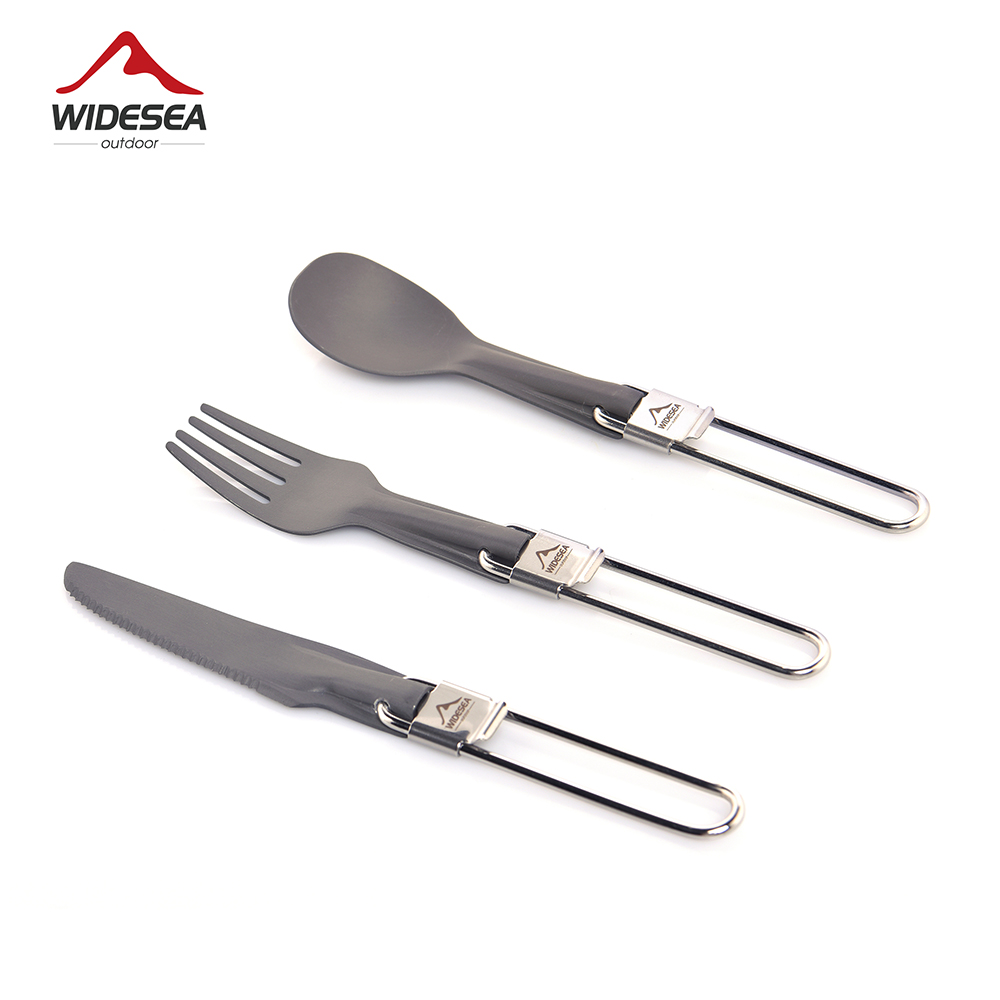 Camping Cooking And Eating Set - Widesea 캠핑 알루미늄 스푼 포크 나이프