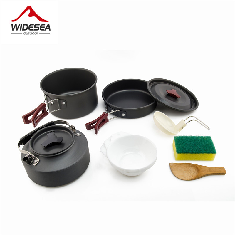 Camping Cooking And Eating Set - Widesea 캠핑 조리기구 세트 야외 냄비