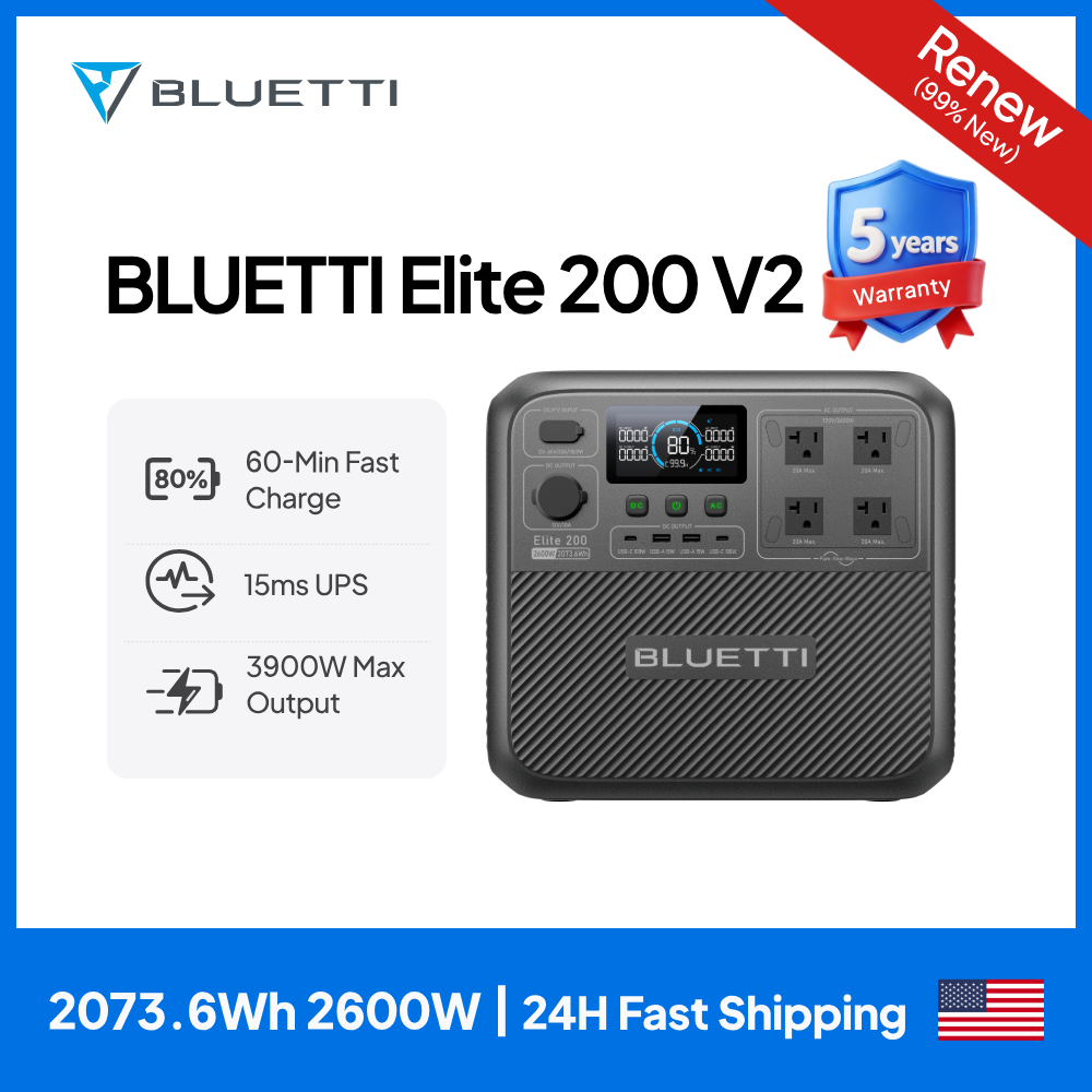 Camping Cooking Device - 【리뉴얼】BLUETTI Elite 200 V2 휴대용 발전소