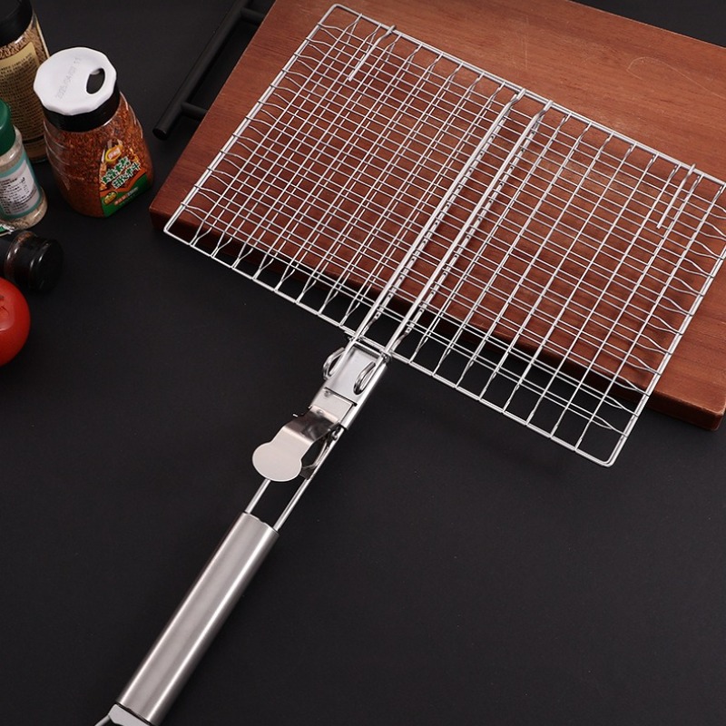 Camping Cooking Mesh - 1세트 바베큐 그릴망 BBQ 메쉬 핸들