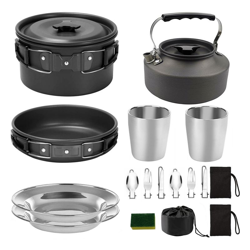 【구매자】캠핑 조리기구 휴대용 냄비 팬 컵 티포트 세트 - Camping Cooking Accessories Set 리뷰 및 가격