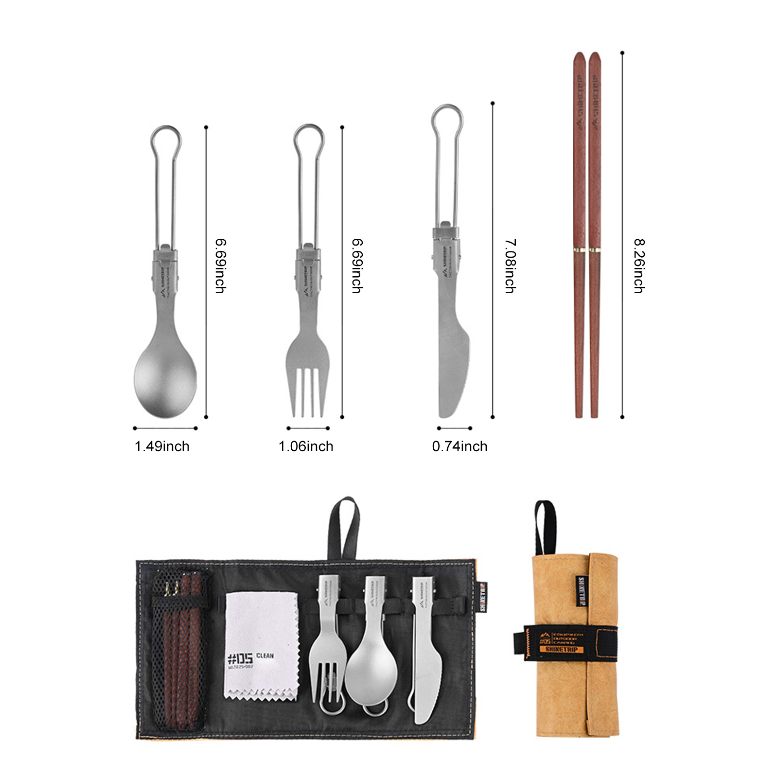 야외 휴대용 접이식 식기 캠핑 도구 세트 티타늄 수저  - Camping Cooking And Eating Set 리뷰 및 가격