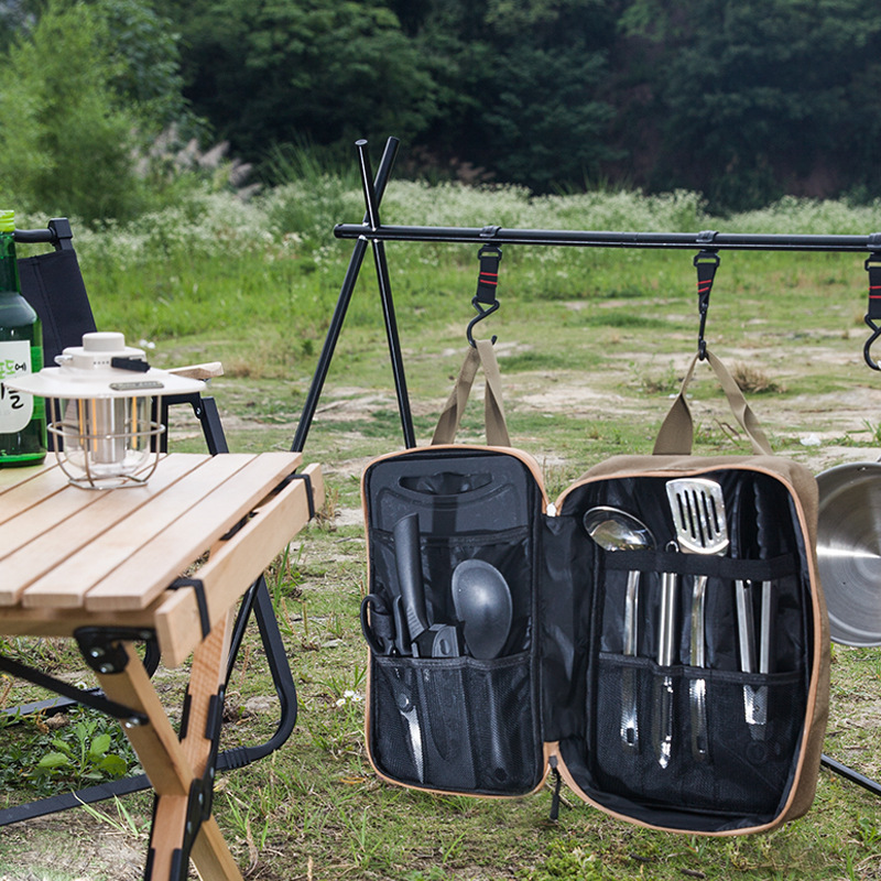 8pcs 캠핑 주방 조리기구 세트 휴대용 가방 야외 여 - Camping Cooking Rack 리뷰 및 가격