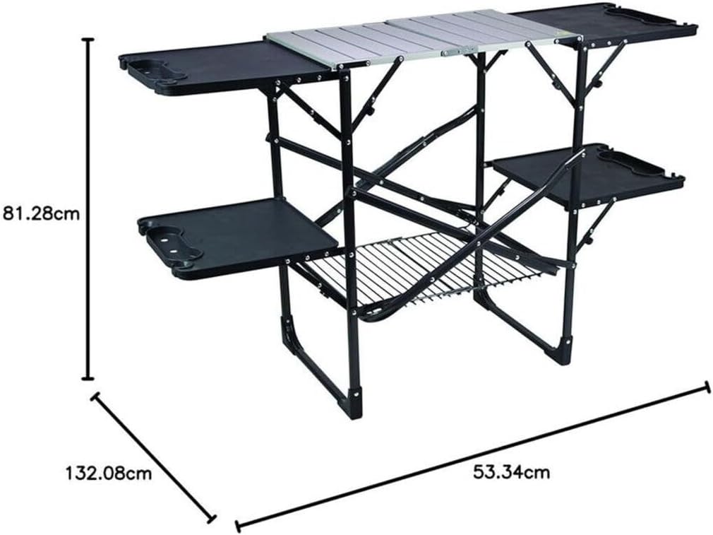슬림형 접이식 휴대용 캠핑 키친 테이블, 내열 상판,  - Camping Cooking Rack 리뷰 및 가격