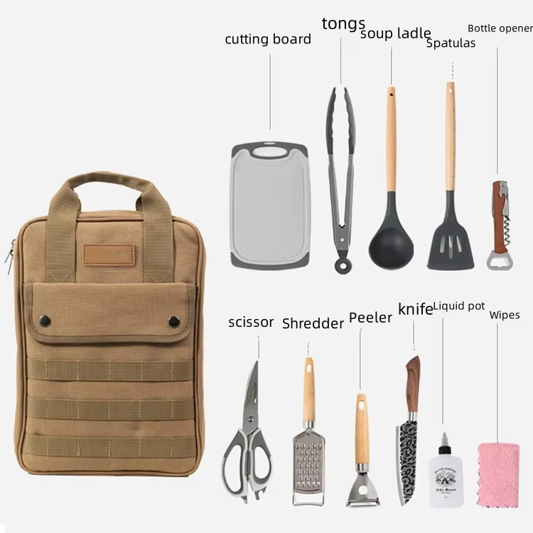 캠핑 조리기구 액세서리 세트, 12종 휴대용 조리기구  - Camping Cooking Accessories Set 리뷰 및 가격