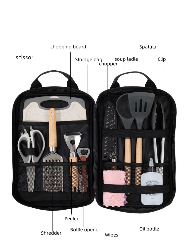 캠핑 조리기구 액세서리 세트, 12종 휴대용 조리기구  - Camping Cooking Accessories Set 리뷰 및 가격