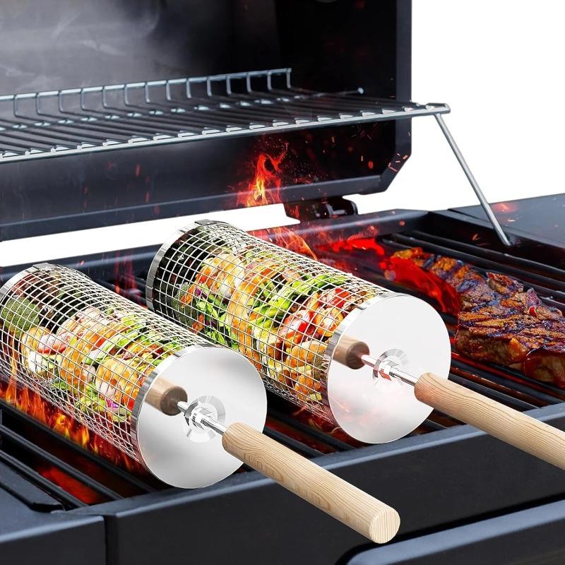 식품 등급 스테인리스 스틸 원형 회전 BBQ 그릴 바스 - Camping Cooking Rack 리뷰 및 가격