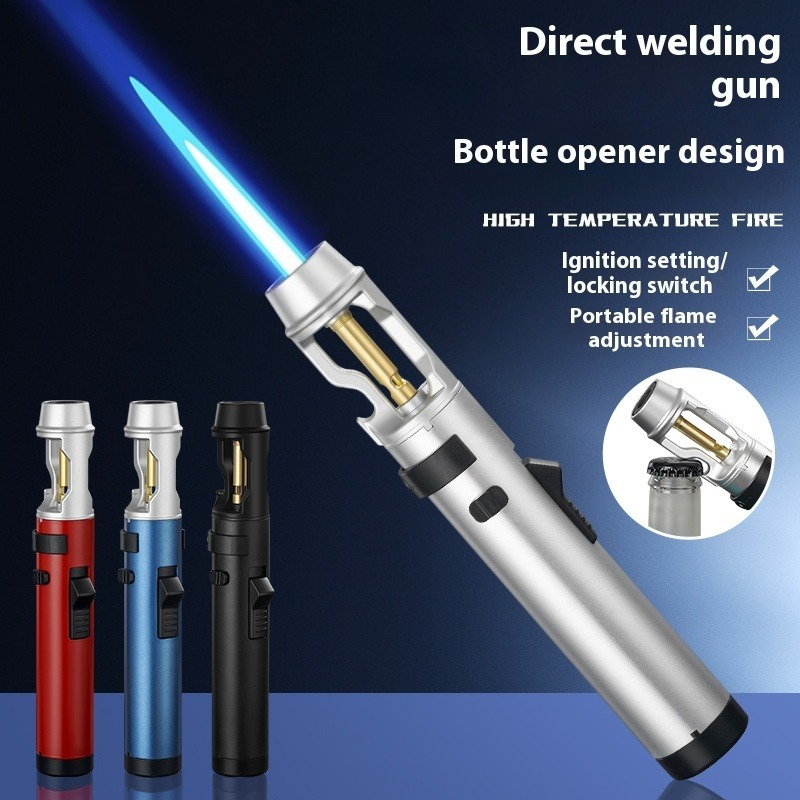 금속 방풍 제트 화염 라이터, 조절 가능한 리필형 가스 - Camping Cooking Torch 리뷰 및 가격