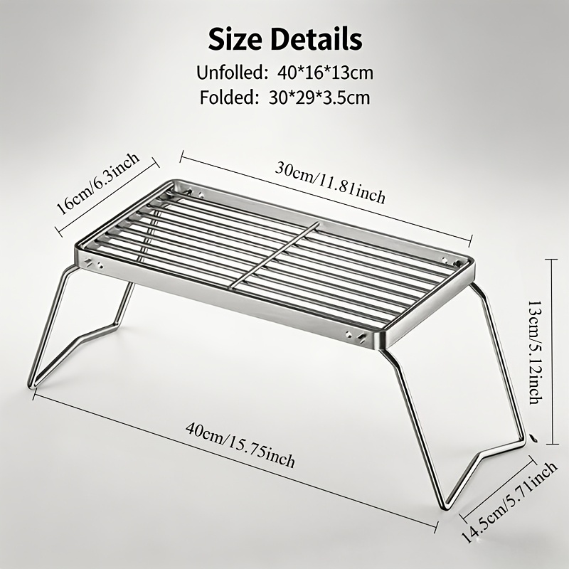 휴대용 접이식 스테인리스 캠프파이어 스탠드 – 하이킹, - Camping Cooking Device 리뷰 및 가격