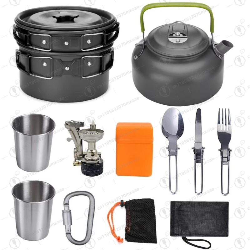 야외용 알루미늄 조리기구 10종 세트: 접이식 휴대용, - Camping Cooking Accessories Set 리뷰 및 가격
