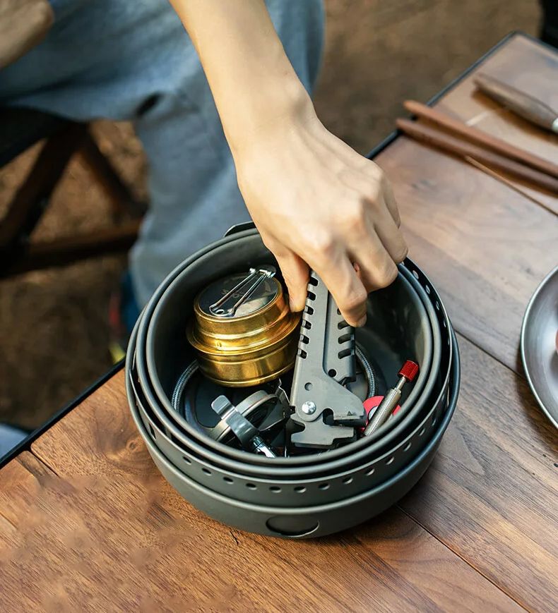캠핑 가스 스토브 알코올 스토브 요리 냄비 옵션 XBL - Camping Cooking Accessories Set 리뷰 및 가격