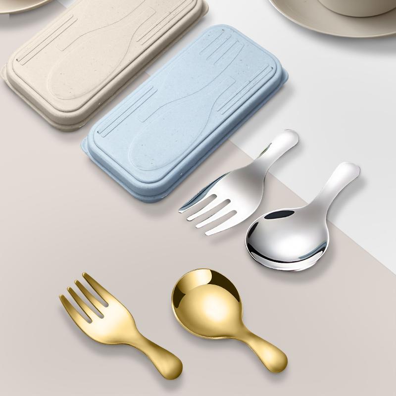 스테인리스 스틸 휴대용 숟가락 포크 짧은 손잡이 학생  - Camping Cooking And Eating Set 리뷰 및 가격