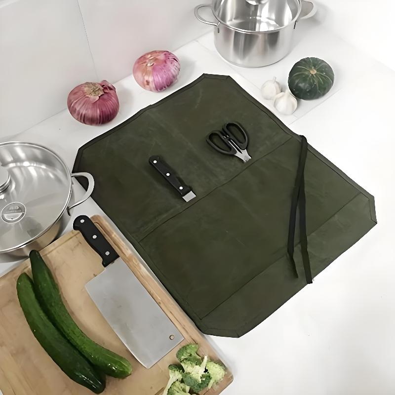 왁스 코팅 캔버스 셰프 나이프 롤 다용도 수납 슬롯 내 - Camping Cooking Rack 리뷰 및 가격