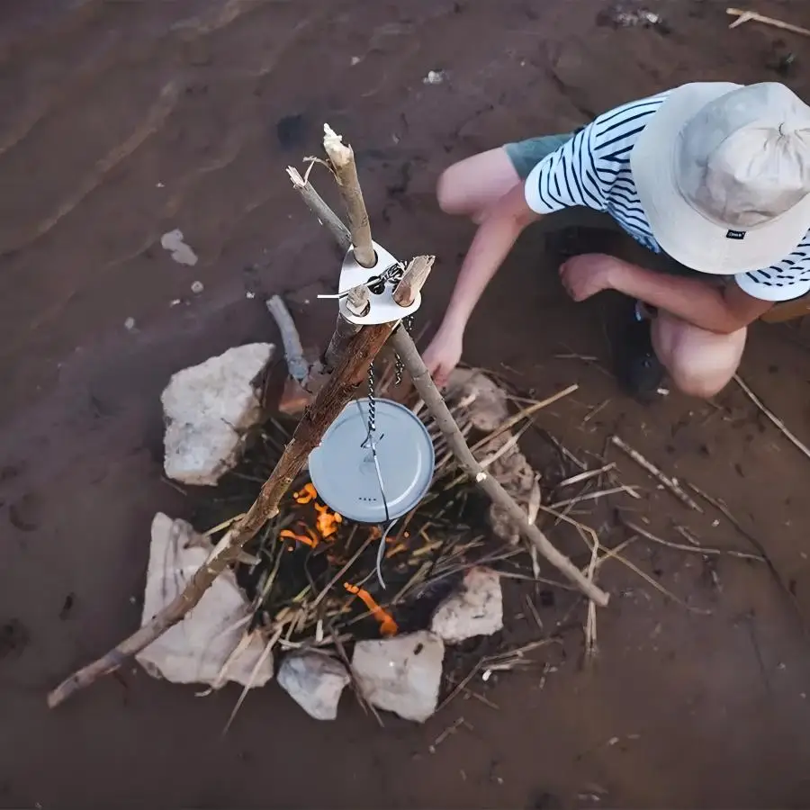 스테인레스 스틸 휴대용 캠핑 삼각대 걸이 조절 체인,  - Camping Cooking Hanger 리뷰 및 가격