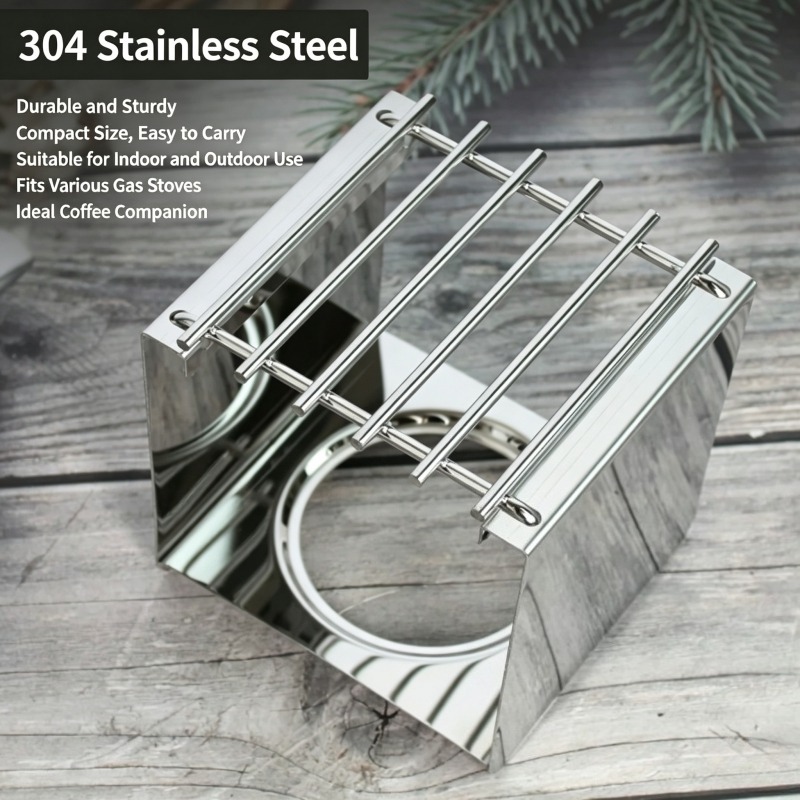 스테인리스 스틸 사각 커피 스토브 스탠드, 모카 포트  - Camping Cooking Device 리뷰 및 가격