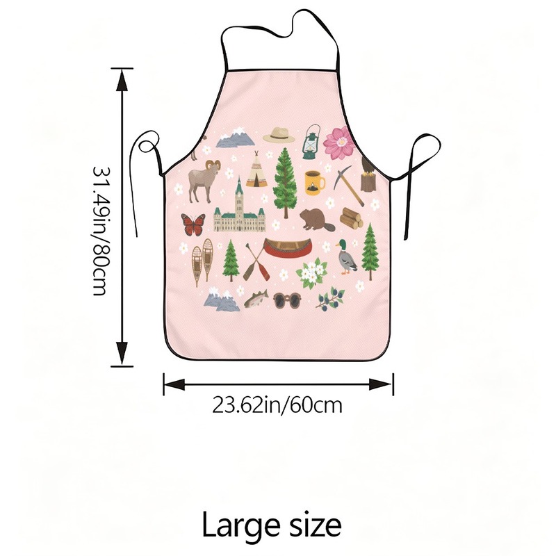 1PC【앞치마】2D 플랫 효과, 야외 캠핑 모티브로 인 - Japan Camping Cooking 리뷰 및 가격