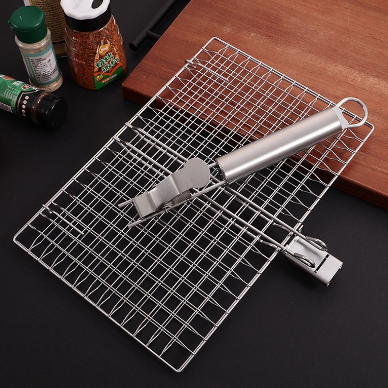 1세트 바베큐 그릴망 BBQ 메쉬 핸들 탈착식 스테인리 - Camping Cooking Mesh 리뷰 및 가격