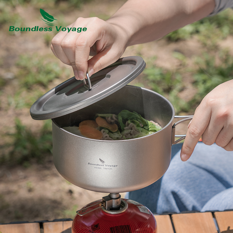 Boundless Voyage 티타늄 캠핑 냄비, 뚜껑 - Camping Cooking Rack 리뷰 및 가격