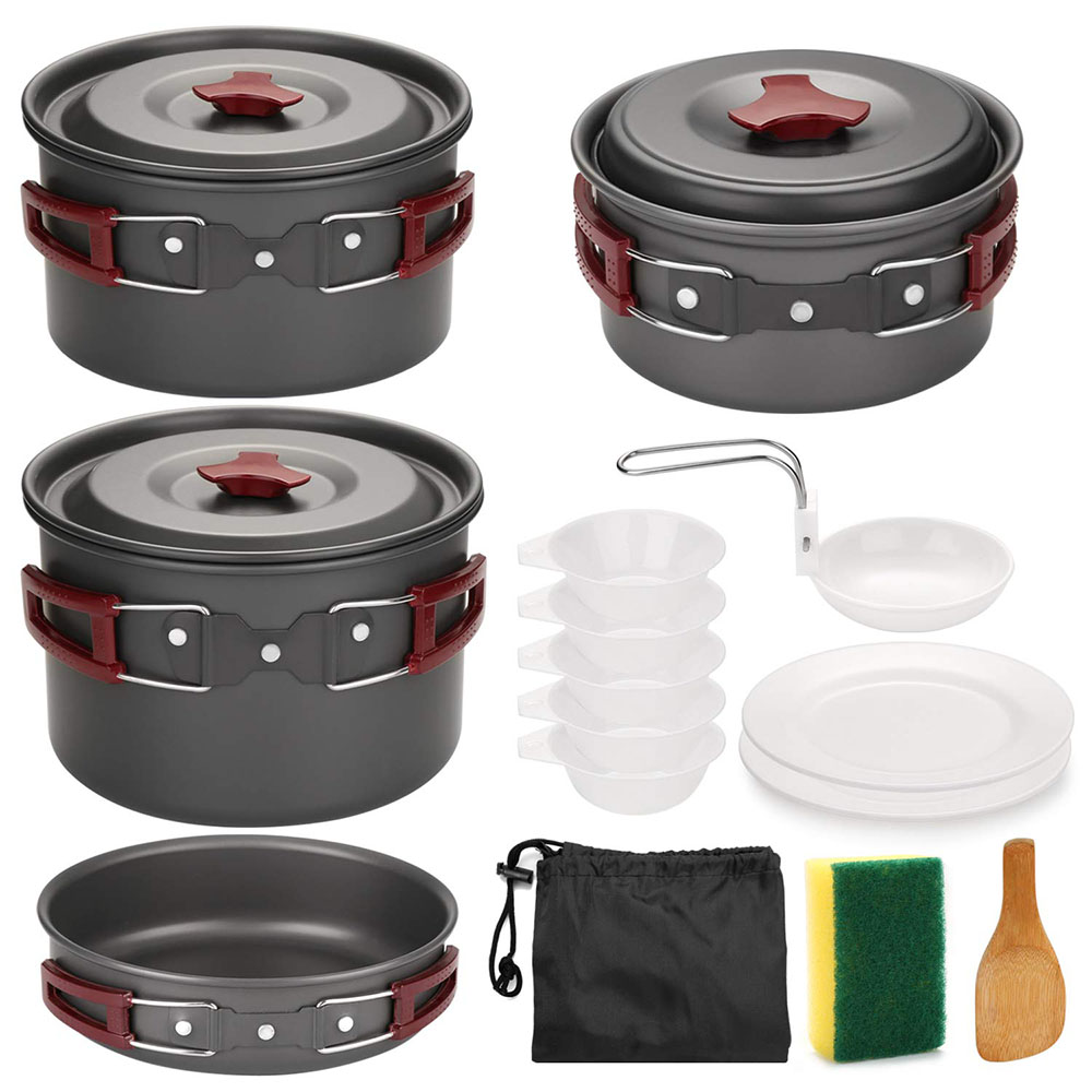 야외 캠핑 조리기구 키트, 논스틱 캠핑 팬, 경량 요리 - Camping Cooking Accessories Set 리뷰 및 가격