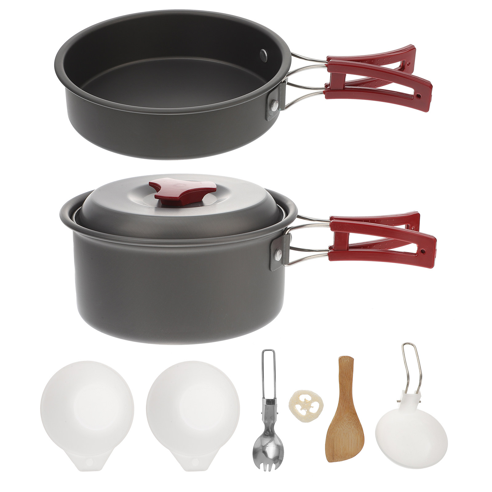 1 세트 알루미늄 야외 조리기구 세트 1-2 명 접이식 - Camping Cooking Essentials Kit 리뷰 및 가격